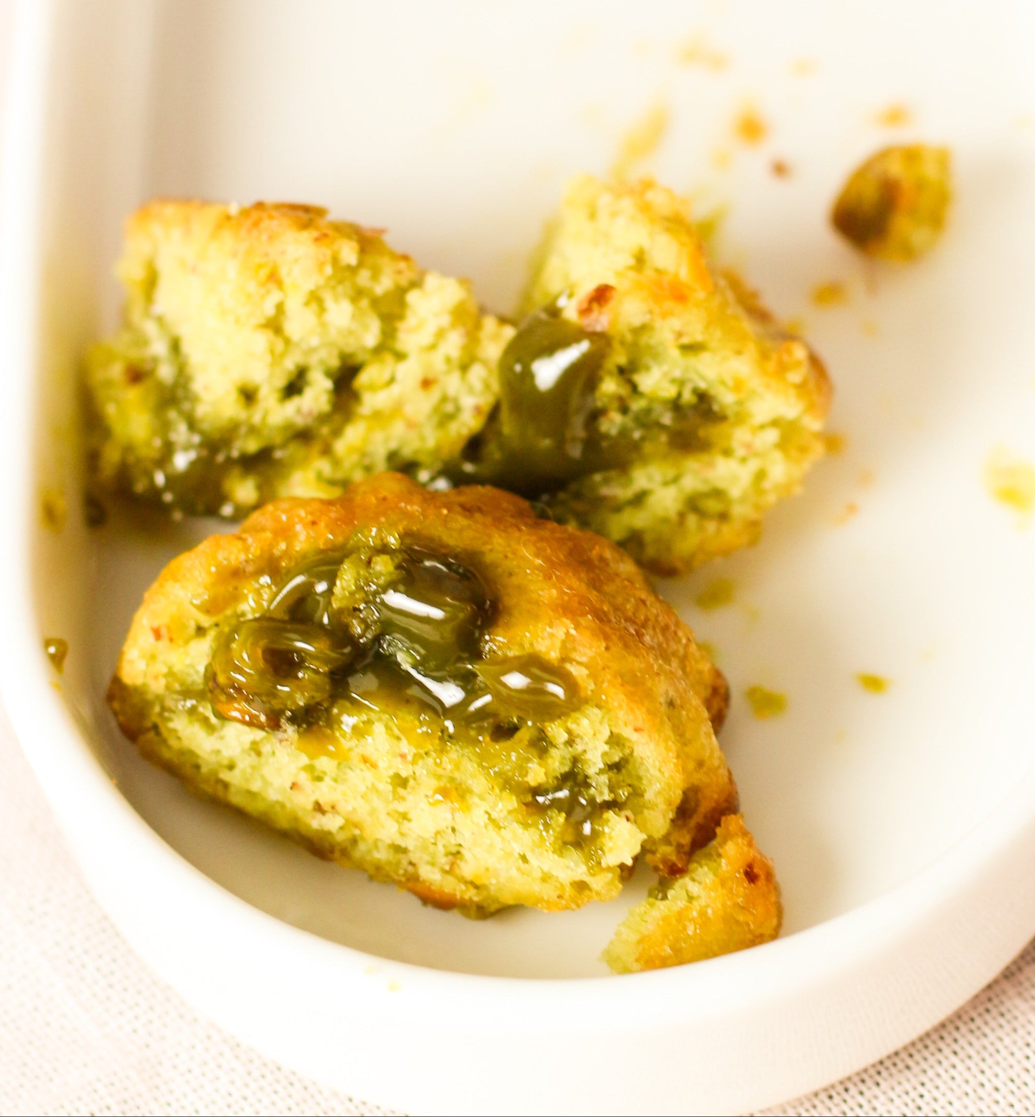 Financiers Pistache – Cœur Caramel Pistache